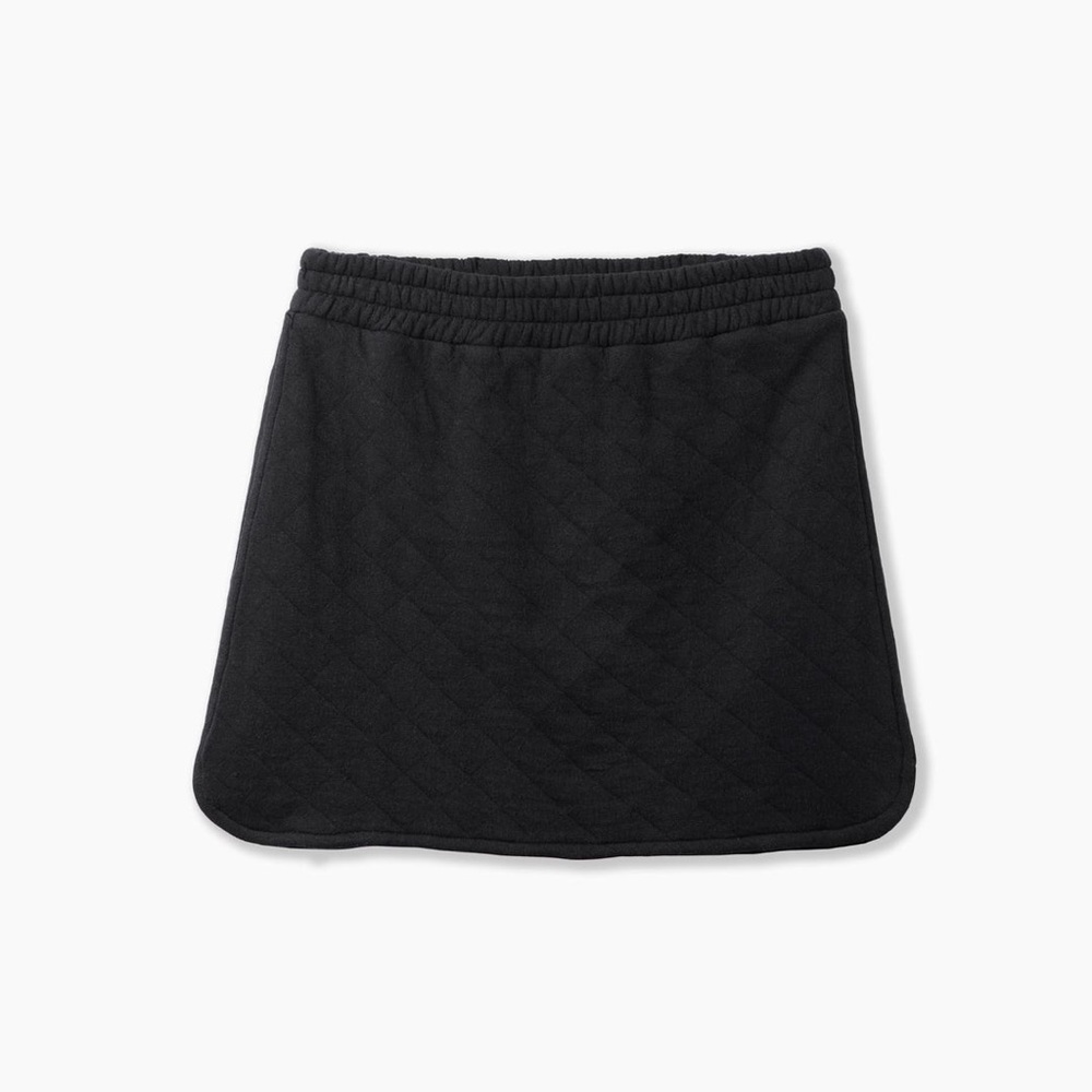 NWT / For Days / Recycled Quilted Mini Skirt in Black / Size Large